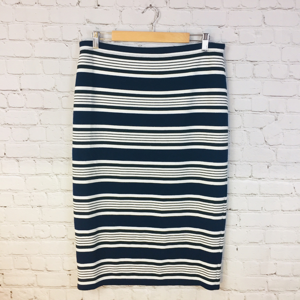 Max Studio | Pencil Skirt Blue Black White